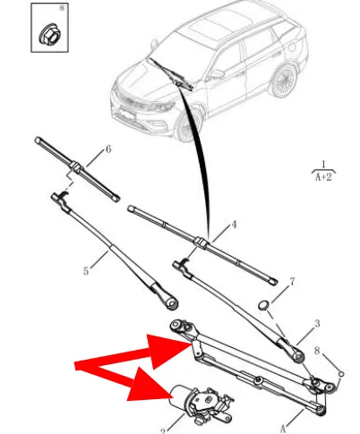 6020003600 GEELY Трапеция стеклоочистителя лобового стекла (фото 1)