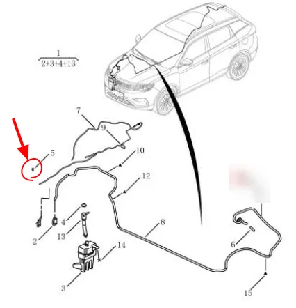 6025013400 GEELY Форсунка омывателя лобового стекла (фото 1)