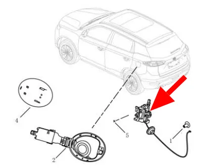 5090002400661 GEELY Актуатор лючка бензобака (фото 5)