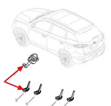 4033001300 GEELY Комплект личинок замков автомобиля (фото 1)