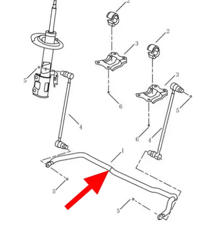 4015001400 GEELY Стойка стабилизатора поперечной устойчивости atlas (фото 3)