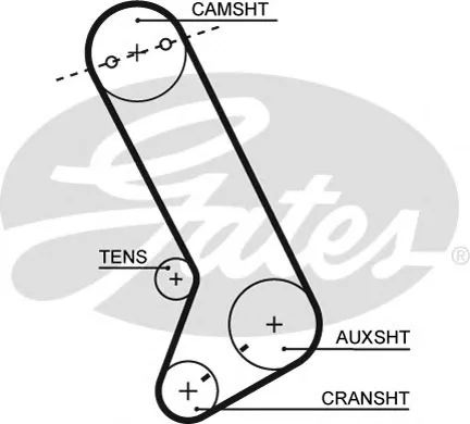 T114 GATES Ремень ГРМ (фото 1)