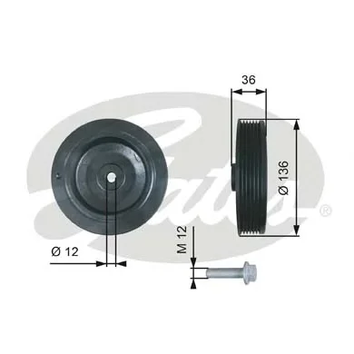 TVD1010A GATES Шкив коленвала (фото 1)