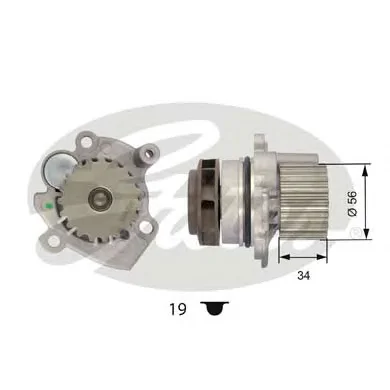 WP0043 GATES Водяной насос (помпа) (фото 1)