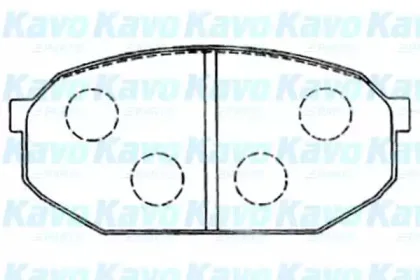 KBP-5555 KAVO PARTS Комплект тормозных колодок, дисковый тормоз (фото 1)