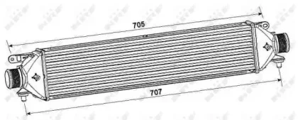 30240 NRF Интеркулер (радиатор интеркулера) (фото 1)