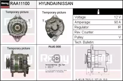 RAA11100 DELCO REMY Генератор (фото 1)