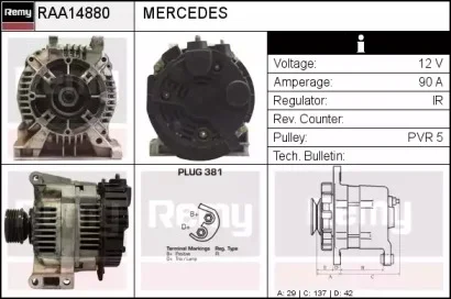 RAA14880 DELCO REMY Генератор (фото 1)