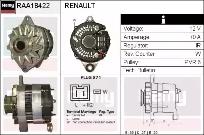 RAA18422 DELCO REMY Генератор (фото 1)