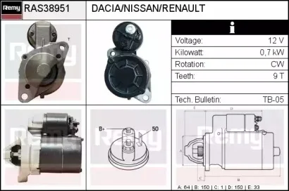 RAS38951 DELCO REMY Стартер (фото 1)