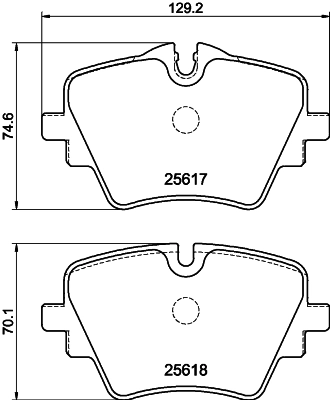 T2820 BEHR/HELLA/PAGID Комплект тормозных колодок, дисковый тормоз (фото 1)