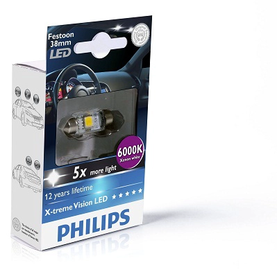 128596000KX1 PHILIPS Лампа светодиодная автомобильная X-tremeUltinon LED SV8.5-8 (фото 2)