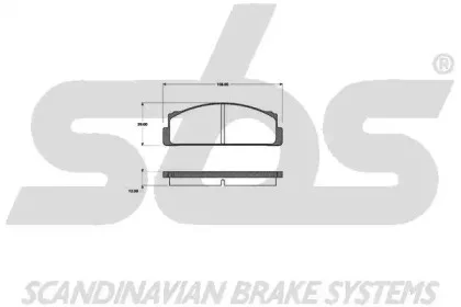 1501222302 SBS Комплект тормозных колодок (фото 1)