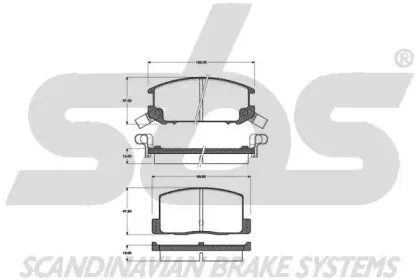 1501224511 SBS Комплект тормозных колодок (фото 1)