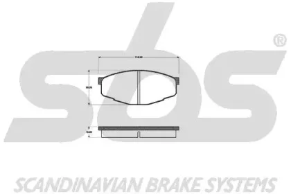 1501224525 SBS Комплект тормозных колодок (фото 1)