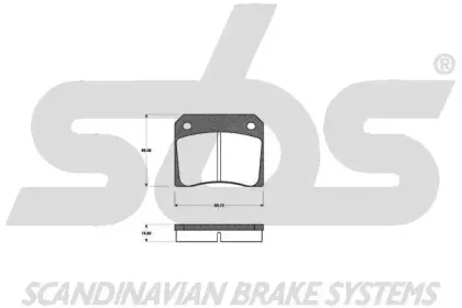 1501229929 SBS Комплект тормозных колодок (фото 1)