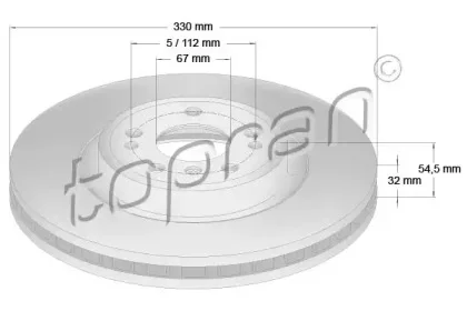 409 480 TOPRAN Тормозной диск (фото 1)
