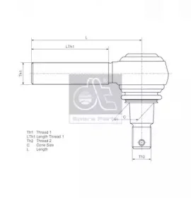 3.63127 DT Spare Parts Наконечник рулевой тяги (фото 1)