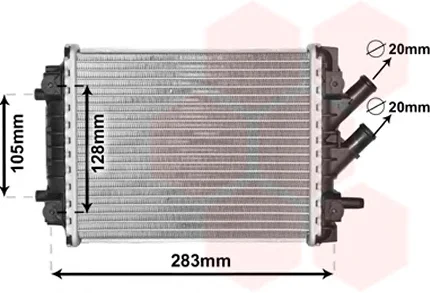 03002384 VAN WEZEL Радиатор охлаждения двигателя (фото 1)