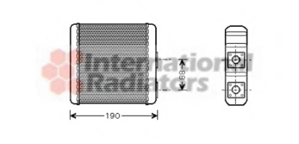 13006133 VAN WEZEL Радиатор отопителя салона (фото 1)