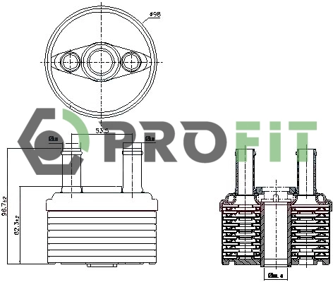 1745-0049 PROFIT Масляный радиатор, двигательное масло (фото 1)