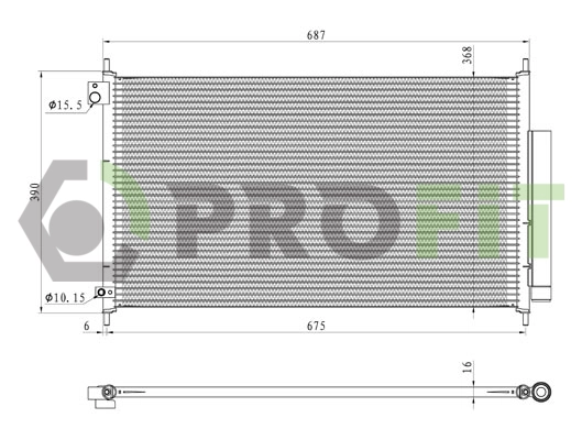 1770-0204 PROFIT Конденсатор, кондиционер (фото 1)