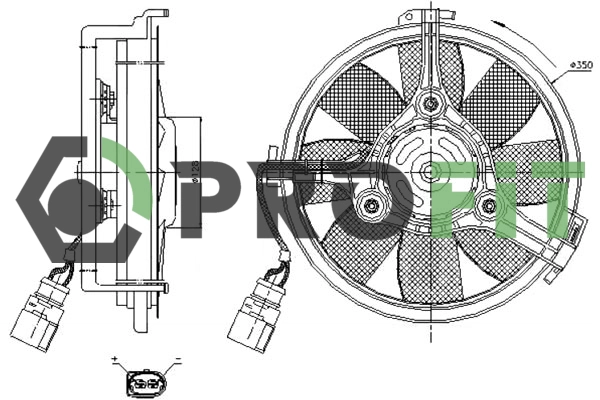 1850-0004 PROFIT Вентилятор, охлаждение двигателя (фото 1)