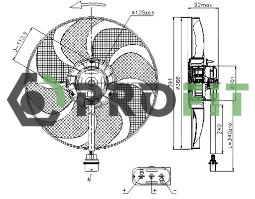 1850-0019 PROFIT Вентилятор, охлаждение двигателя (фото 1)