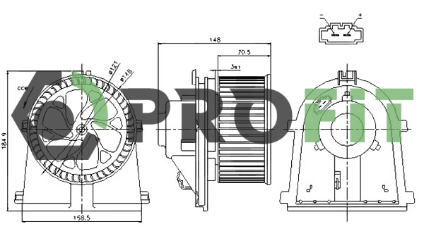 1860-0002 PROFIT Вентилятор салона (фото 1)