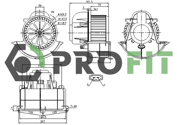 1860-0005 PROFIT Вентилятор салона (фото 1)