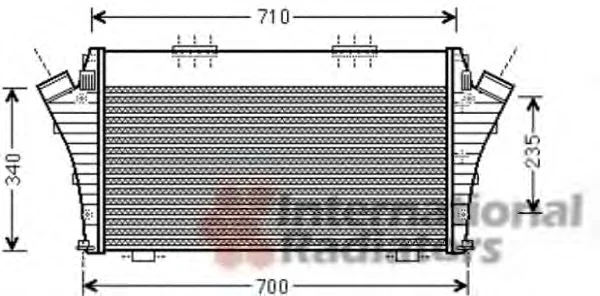 17004389 VAN WEZEL Интеркулер (радиатор интеркулера) (фото 1)