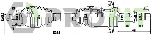 2730-1319 PROFIT Приводной вал (фото 1)