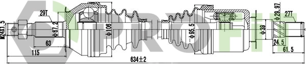 2730-3023 PROFIT Приводной вал (фото 1)