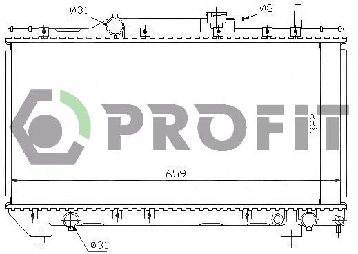 PR 1837A1 PROFIT Радиатор охлаждения двигателя (фото 1)