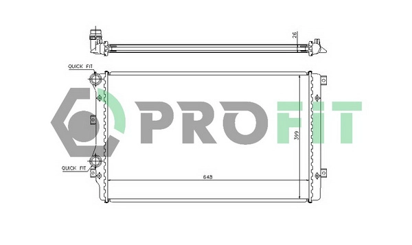 PR 9569A1 PROFIT Радиатор охлаждения двигателя (фото 1)