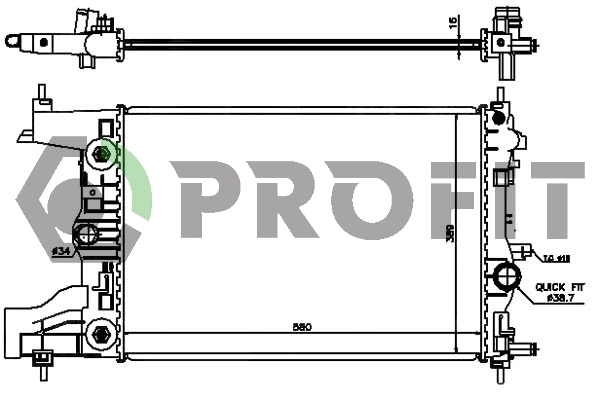 PR 5056A2 PROFIT Радиатор охлаждения двигателя (фото 1)