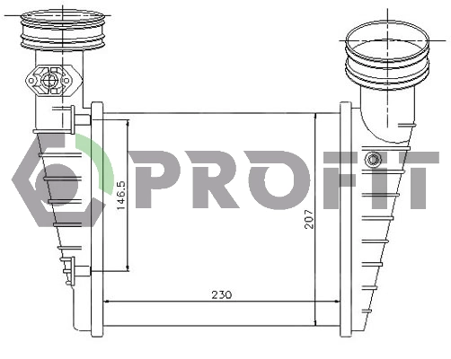 PR 9555T1 PROFIT Интеркулер (радиатор интеркулера) (фото 1)