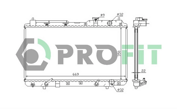 PR 2915A1 PROFIT Радиатор охлаждения двигателя (фото 1)