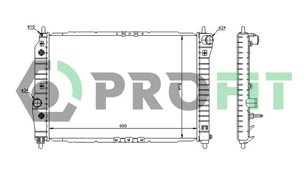 PR 1703A3 PROFIT Радиатор охлаждения двигателя (фото 1)