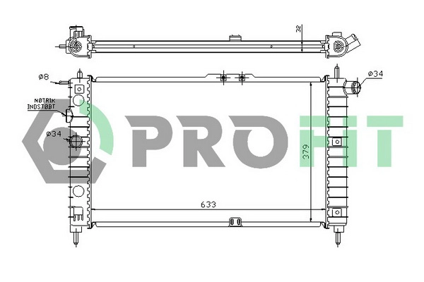 PR 1105A1 PROFIT Радиатор охлаждения двигателя (фото 1)