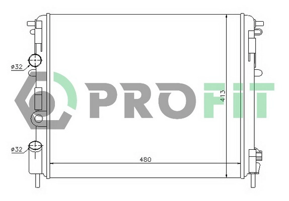 PR 6032A1 PROFIT Радиатор охлаждения двигателя (фото 1)