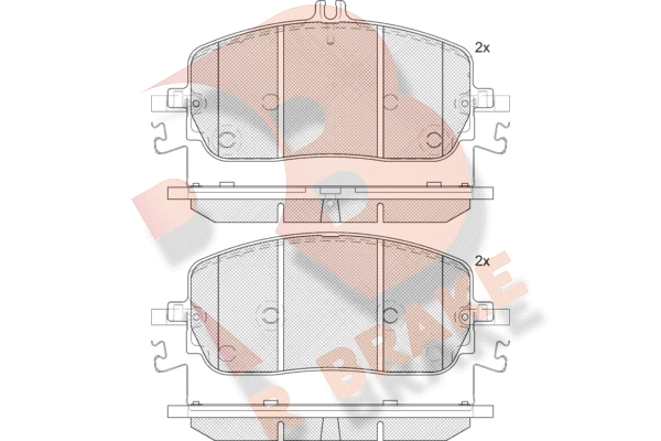 RB2425 R BRAKE Комплект тормозных колодок, дисковый тормоз (фото 1)