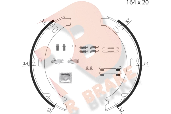 79RBPB4012 R BRAKE Комплект тормозных колодок, стояночная тормозная система (фото 1)