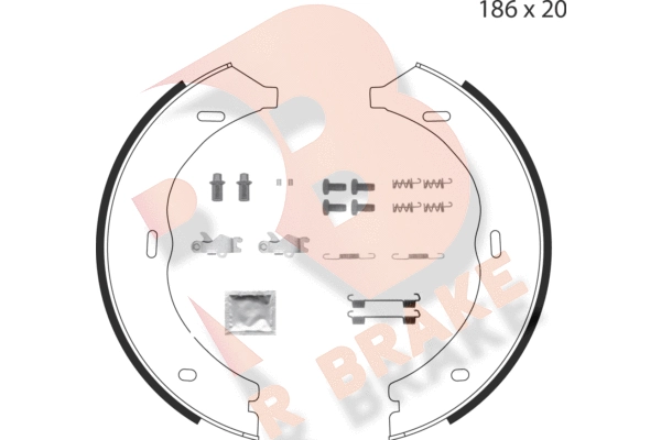 79RBPB4018 R BRAKE Комплект тормозных колодок, стояночная тормозная система (фото 1)