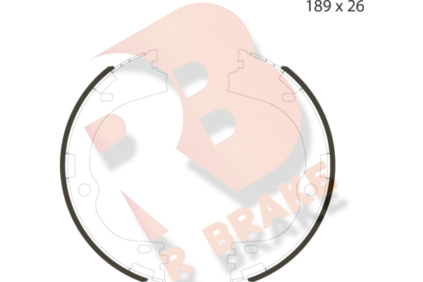 79RBPB4057 R BRAKE Комплект тормозных колодок, стояночная тормозная система (фото 1)