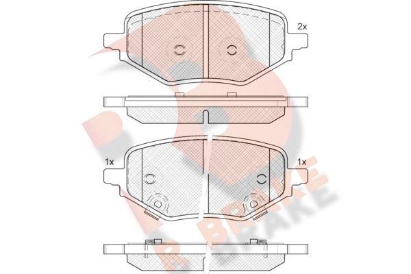 RB2476 R BRAKE Комплект тормозных колодок, дисковый тормоз (фото 1)