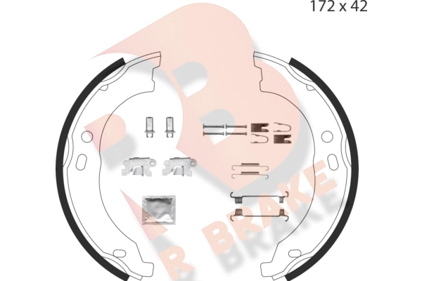 79RBPB4020 R BRAKE Комплект тормозных колодок, стояночная тормозная система (фото 1)