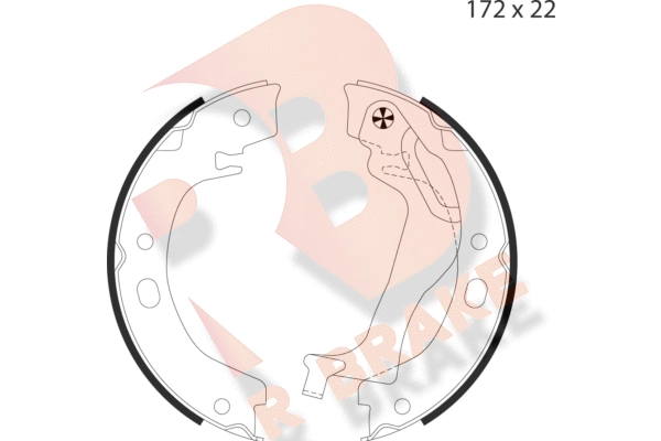 79RBPB4042 R BRAKE Комплект тормозных колодок, стояночная тормозная система (фото 1)