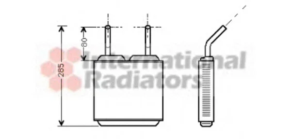 37006115 VAN WEZEL Радиатор отопителя салона (фото 1)