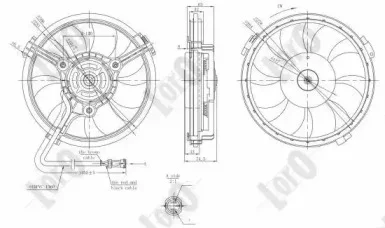 003-014-0011 LORO Вентилятор охлаждения радиатора (фото 1)